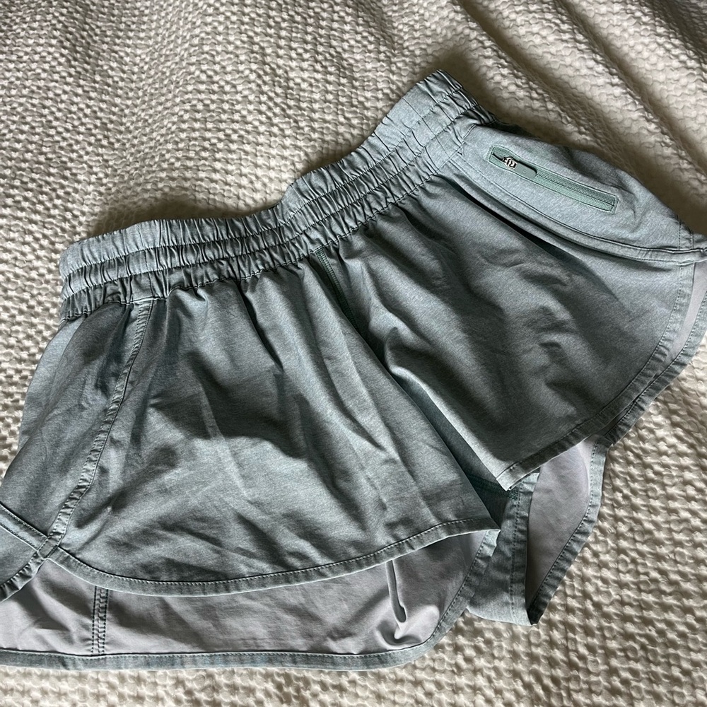 Light Sage Women's Athletic Shorts - Elastic Waist Runner Shorts